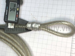 Dây khóa cáp xe máy phi 8 dài 5m