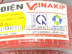 Dây súp dính đôi Vinakip VCmd 2x0.5 đỏ - đỏ sọc trắng