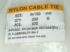 Dây thít nhựa trắng 15cm (4x150 mm)