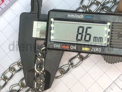 Dây xích 3 sắt mạ kẽm bóng đai đỏ dài 1.5m