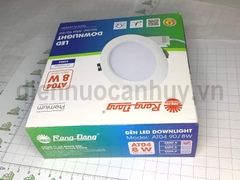 Đèn âm trần Đông AT04 8W trắng Lỗ khoét 90mm - Chip LED Samsung độ bền cao, chỉ số hoàn màu CRI 80 bảo vệ thị lực