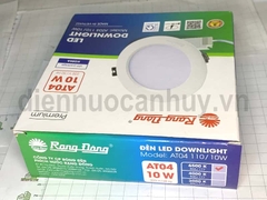 Đèn âm trần mầu trắng Rạng Đông AT04 10W Lỗ khoét 110mm - Chip LED Samsung chất lượng cao, chỉ số hoàn màu CRI 80 trung thực
