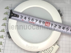 Đèn âm trần mầu trắng Rạng Đông AT04 10W Lỗ khoét 110mm - Chip LED Samsung chất lượng cao, chỉ số hoàn màu CRI 80 trung thực
