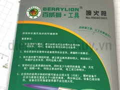 Đèn khò gas Berrylion 090403001 nhiệt độ 1300 độ C. Súng khò lửa cầm tay đánh lửa tự động đa năng hàn ống đồng, uốn nhựa, làm bánh, nướng thịt