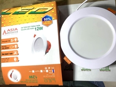 Đèn led âm trần mặt trơn nguồn liền thân Asia 12W