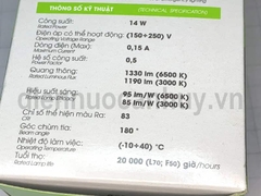 Đèn led bulb Rạng Đông trụ TR70N1/14W.H mầu trắng