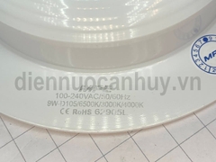 Đèn led downlight MPE DLVL 9 3C nguyên khối viền vàng 105/9W  Đổi mầu