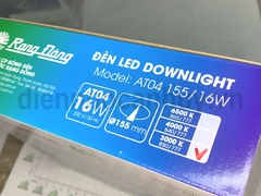 Đèn led downlight Rạng Đông AT04 15516W vàng 3000k