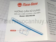 Đèn led gương cảm biến Rạng Đông G04.PIR 8W as Vàng