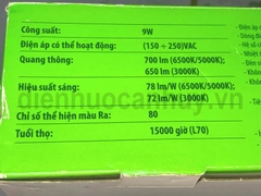 Đèn led ốp trần Rạng Đông Tròn D LN03L 270/9W as Trắng