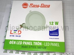 Đèn led panel tròn Rạng Đông D PT03L 160/12W mỏng mầu trắng 6000K
