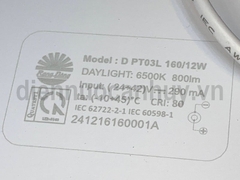 Đèn led panel tròn Rạng Đông D PT03L 160/12W mỏng mầu trắng 6000K