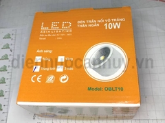 Đèn ốp trần nổi vỏ trắng thân ngắn phi 115 cao 60 mm Asia 10W OBLT10 mầu trung tính