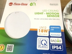 Đèn led ốp trần tròn có cảm biến chuyển động 220/18W LN12.RAD