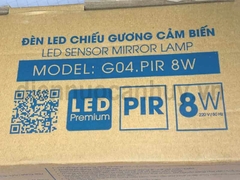 Đèn led gương cảm biến Rạng Đông G04.PIR 8W as Vàng
