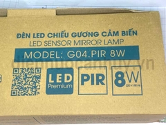 Đèn led gương cảm biến Rạng Đông G04.PIR/8W as Trắng
