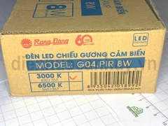 Đèn led gương cảm biến Rạng Đông G04.PIR 8W as Vàng
