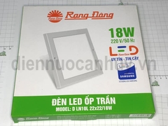 Đèn led ốp trần Rạng Đông D LN10N 22x22/18W vuông as Vàng