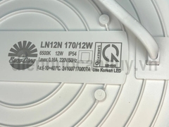 Đèn led ốp trần tròn Rạng Đông LN12N 170/12W as Trắng