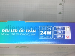 Đèn led ốp trần Rạng Đông LN12N 300x300 24W Vuông as Vàng