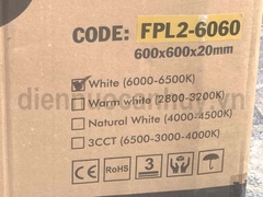 Đèn led panel MPE FPL 2-6060 as trắng  600x600mm 40W