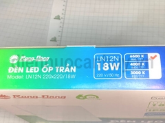 Đèn ốp trần vuông Rạng Đông LN12N 220x220/18W as Trắng