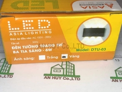Đèn tường trang trí 3 tia sáng Asia 6W as Vàng
