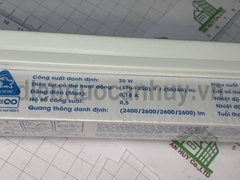 Đèn tuýp thủy tinh liền máng Rạng Đông -1.2m 20W as trắng