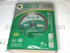 Đĩa cắt kim cương Berrylion 041115518 (114x15x2.2x20mm). Lưỡi cắt khô đa năng chuyên gạch đá, bê tông, chịu nhiệt tốt