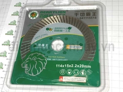 Đĩa cắt kim cương Berrylion 041115518 (114x15x2.2x20mm). Lưỡi cắt khô đa năng chuyên gạch đá, bê tông, chịu nhiệt tốt