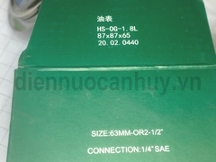Đồng hồ đo áp suất mặt dầu Hongsen HS-OG-1.8L xanh sử dụng với gas R22 R134a R404A R407c
