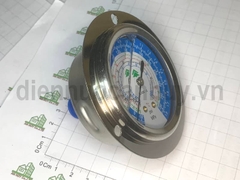 Đồng hồ đo áp suất mặt dầu Hongsen HS-OG-1.8L xanh sử dụng với gas R22 R134a R404A R407c
