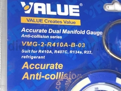Đồng hồ nạp gas đôi không dây Value VMG-2-R410A-B-03