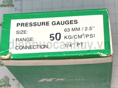 Đồng hồ đo áp suất mặt không dầu 50kg