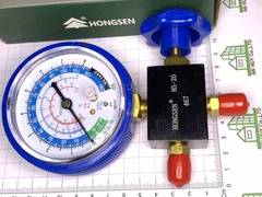 Đồng hồ nạp gas đơn xanh Hongsen HS-467AL