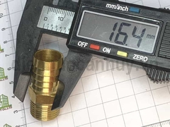 Đuôi chuột thẳng đồng thau ren ngoài 17 mm (38) ra ống 16 mm - Đầu nối chuyển đổi chuyên dụng cho hệ thống dây hơi khí nén và Gas