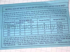 Găng tay cao su cách điện 24kV loại nhỏ