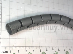 Ghen ruột gà xoắn PE cuấn gọn dây tủ điện văn phòng 16mm Xám
