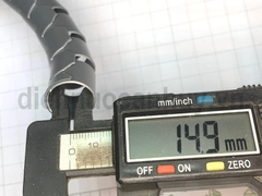 Ghen ruột gà xoắn PE cuấn gọn dây tủ điện văn phòng D22 Xám
