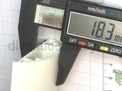 Ghen bán nguyệt MPE trắng 60x20x1000mm
