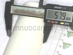 Ghen bán nguyệt MPE trắng 60x20x1000mm