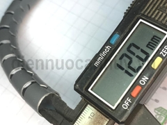 Ghen ruột gà xoắn PE cuấn gọn dây tủ điện văn phòng 16mm Xám