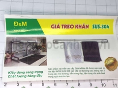 Giá treo khăn đôi Đ&M effata 60cm . Thanh treo khăn nhà tắm Inox 304 cao cấp . Phụ kiện phòng tắm không gỉ