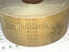 Giáp máy cuộn vải vàng cứng 120 (GXK51-P F16 P120) 45m/cuộn