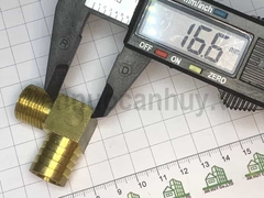 Kép đuôi chuột thau vuông Ren ngoài 17 mm x Đuôi 16mm - Phụ kiện nối ống mềm máy bơm, vòi tưới và dẫn nước