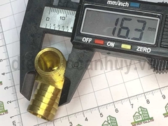 Kép đuôi chuột thau vuông Ren ngoài 17 mm x Đuôi 16mm - Phụ kiện nối ống mềm máy bơm, vòi tưới và dẫn nước