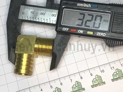 Kép đuôi chuột thau vuông Ren ngoài 17 mm x Đuôi 16mm - Phụ kiện nối ống mềm máy bơm, vòi tưới và dẫn nước