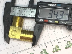 Kép đuôi chuột thau vuông Ren ngoài 17 mm x Đuôi 16mm - Phụ kiện nối ống mềm máy bơm, vòi tưới và dẫn nước
