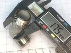 Kép cút góc inox hai đầu ren ngoài đều ống DN15 ren 20-20mm (1/2-1/2inch)
