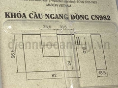 Khóa cầu ngang đồng CN982 Việt Tiệp